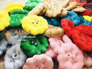 Đệm ngồi bệt hình tròn hoa cúc đường kính 40cm đệm ngồi bệt Aura