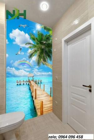 Tranh gạch 3d ốp tường phòng tắm - HVVV74