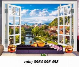 Tranh gạch cửa sổ 3d - VNBB94