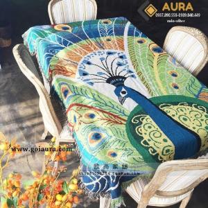 Khăn Sofa Khăn Trải Sofa Thảm Vintage Mẫu Công Sang Trọng