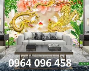 Tranh gạch 3d rồng phụng - 943CB