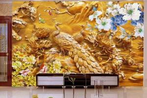 Tranh gạch 3d con công - 0544XP