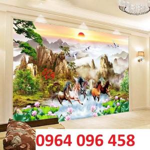 Tranh mã đáo thành công gạch tranh 3d ốp tường - 0988CN