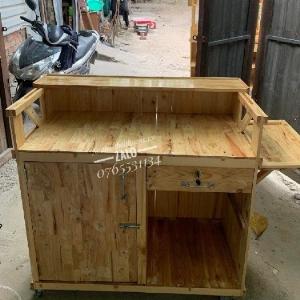 Xe Cafe Mini, Tủ Gỗ Nhỏ Bán Cà Phê Take Away