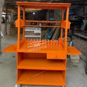 Mẫu Xe Bán Bánh Tráng Trộn Sơn Màu Nổi Bật