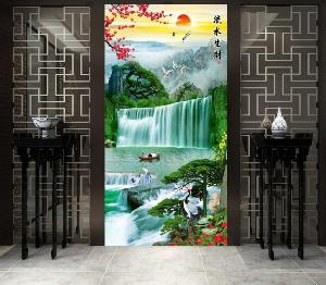 Tranh gạch 3d phong cảnh khổ đứng - NBC2444