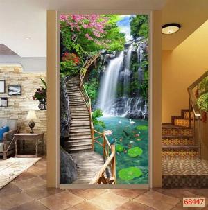 Tranh gạch 3d phong cảnh khổ đứng - NBC2444