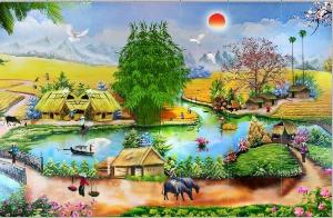 Tranh gạch 3d cảnh đồng quê - CBVV76