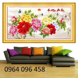 Tranh gạch hoa mẫu đơn 3d - 82SM