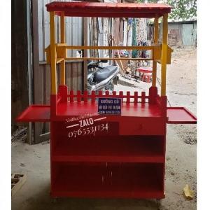 Mẫu Xe Gỗ Bán Trà Chanh Màu Đỏ Nổi Bật