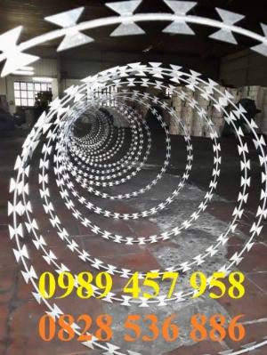 Dây kẽm gai hình dao, Dây kẽm lam, Dây thép gai rào biệt thự