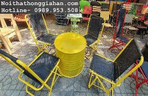 Bộ bàn ghế cafe giá xưởng Tp.HCM Hồng Gia Hân B0116