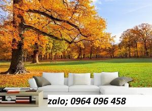 Tranh gạch 3d cây lá vàng - 8433XC