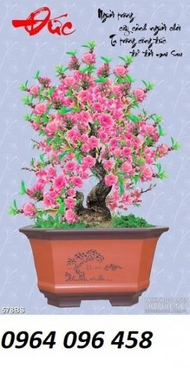 Tranh gạch hoa đào 3d - BVX33