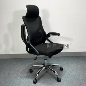 Ghế lưới nhân viên tay xếp gọn có tựa đầu đẹp hiện đại CM4519-M