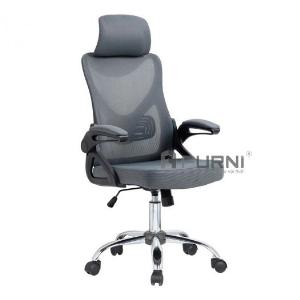 Ghế lưới nhân viên tay xếp gọn có tựa đầu đẹp hiện đại CM4519-M