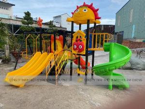 Bộ cầu trượt liên hoàn kết hợp xích đu dành cho trẻ em