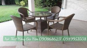 Xả kho bàn ghế mây nhựa Tp.HCM Hồng Gia Hân B106