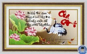 Tranh gạch 3d câu thơ cha mẹ - CXN944