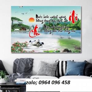 Tranh gạch 3d câu thơ cha mẹ - CXN944