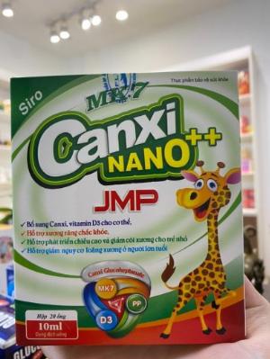 Siro Canxi Nano ++ JMP- Hỗ trợ bổ sung Canxi giúp xương và răng chắc khỏe hơn.