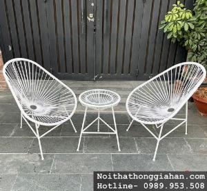 Bàn ghế dây văng decor Acapulco đẹp rẻ Tp.HCM Hồng Gia Hân A108