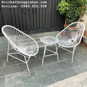 Bàn ghế dây văng decor Acapulco đẹp rẻ Tp.HCM Hồng Gia Hân A108