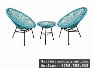Bàn ghế dây văng decor Acapulco đẹp rẻ Tp.HCM Hồng Gia Hân A108