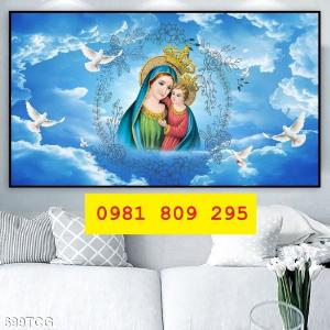 Tranh đức mẹ Maria - tranh gạch thiên chúa