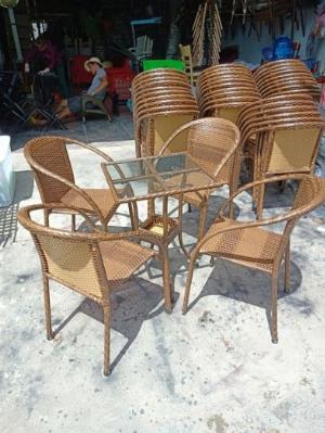 Ghế nhựa giả mây giá sỉ tại xưởng sản xuất anh khoa