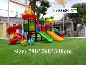 Bộ liên hoàn cầu trượt tích hợp 4 máng trượt