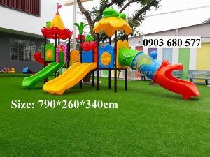 Bộ liên hoàn cầu trượt tích hợp 4 máng trượt