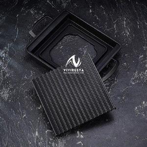 Bộ bếp nướng gang kiểu Nhật Bản kèm khay chống dính size vuông lớn giá tốt cho nhà hàng tại Hồ Chí Minh