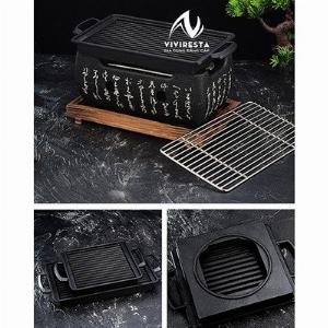 Bếp nướng than hoa truyền thống kèm vỉ chống dính cao cấp, trọn bộ bếp nướng tại bàn cho một người ăn cho nhà hàng Nhật Bản