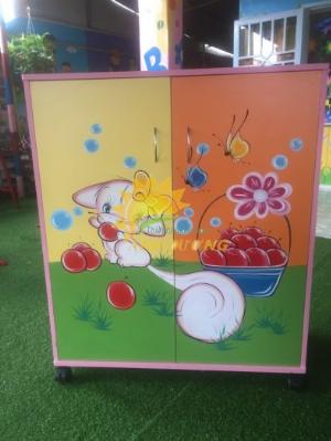 Kệ gỗ mầm non dành cho trẻ em giá rẻ, uy tín, chất lượng cao