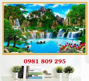 Gạch 3d phong cảnh thác nước HP746