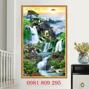Tranh gạch men thác thác đứng GP876