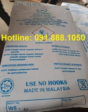 Bán ZnO – Kẽm Oxit Dùng trong xi mạ, cao su…., Malaysia, 25Kg/bao
