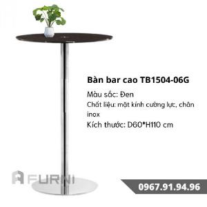 Bàn bar mặt kính cường lực chân inox cao cấp để được ngoài trời