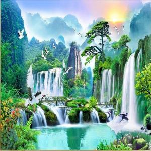 Tranh 3d phong cảnh - tranh gạch 3d ốp tường - 888CV