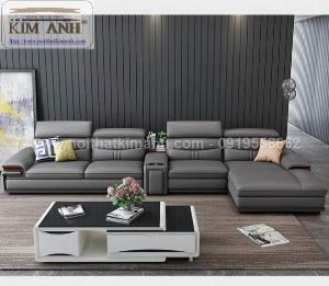 Nơi bán ghế sofa da chữ L giá rẻ cho phòng khách chung cư tại tân uyên, bến cát bình dương