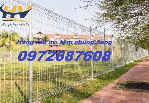 Hàng rào mạ kẽm chấn sóng, hàng rào lưới thép chấn sóng, hàng rào thép