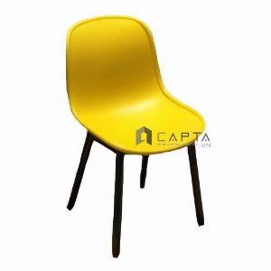 NEU-P Ghế thân nhựa màu vàng chân thép sơn đen