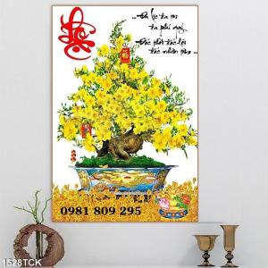 Gạch 3d cây mai vàng cao cấp JP7564