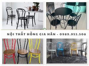 Bàn ghế cafe xịn xò Tp.HCM Hồng Gia Hân G414