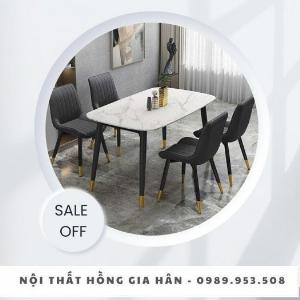 Bộ bàn 4 ghế phòng ăn mặt đá Tp.HCM Hồng Gia Hân B410