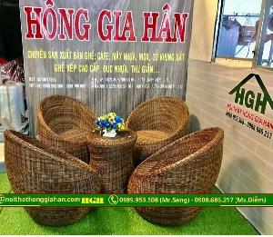 Ghế mây nhựa thư gian hình trứng Tp.HCM Hồng Gia Hân M409