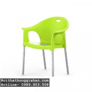 Bộ bàn ghế nhựa đúc chân inox Tp.HCM Hồng Gia Hân C412