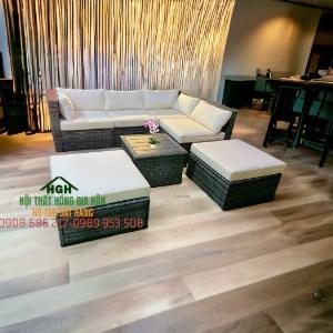 Sofa mây nhựa xuất khẩu rẻ bền đẹp Tp.HCM Hồng Gia Hân S53