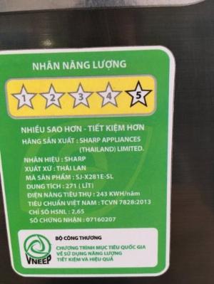 Tủ lạnh Sharp Inverter 271 lít SJ-X281E-SL, mới 91% cam kết nguyên zin bảo hành 3 tháng.